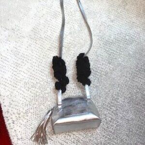 Loeffler Randall Silver and Black Crossbody Bag